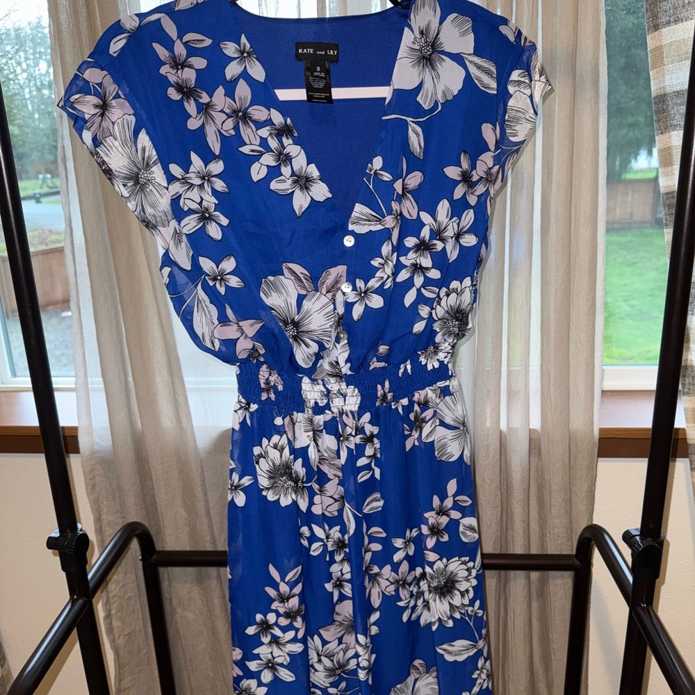 Blue Floral Dress